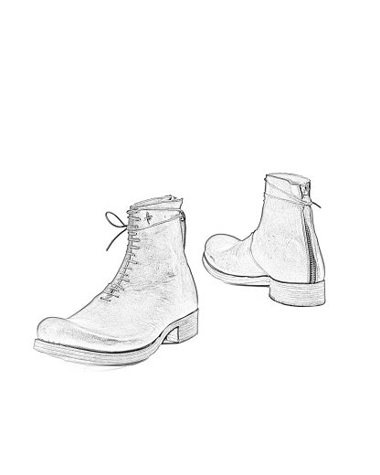 MA+ MACROSS Maurizio Amadei S1B2Z VA1.5 Men Short Back Zipper Boot With Laces Herren Schuh Shoe Stiefel cow leather vachetta black hide m 2