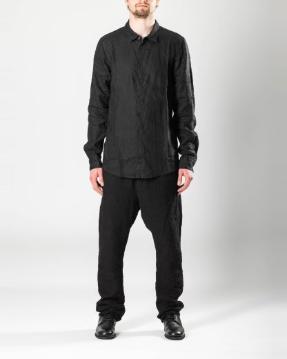 POEME BOHEMIEN SH 01 T 202 99 Men Regular Fit Shirt Herren Hemd leinen linen black hide m 3