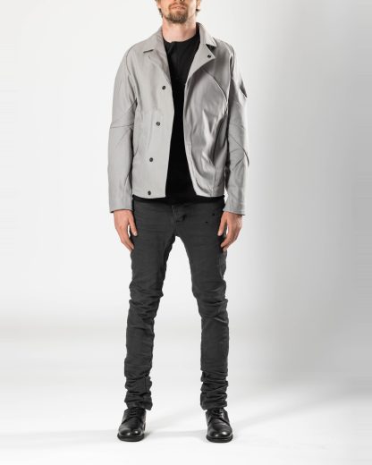 LEON EMANUEL BLANCK DIS M WS 01 Men Distortion Workers Jacket Herren Jacke cotton canvas light grey black hide m 3