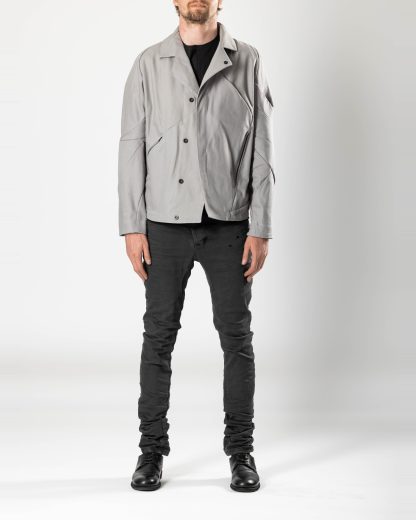 LEON EMANUEL BLANCK DIS M WS 01 Men Distortion Workers Jacket Herren Jacke cotton canvas light grey black hide m 4
