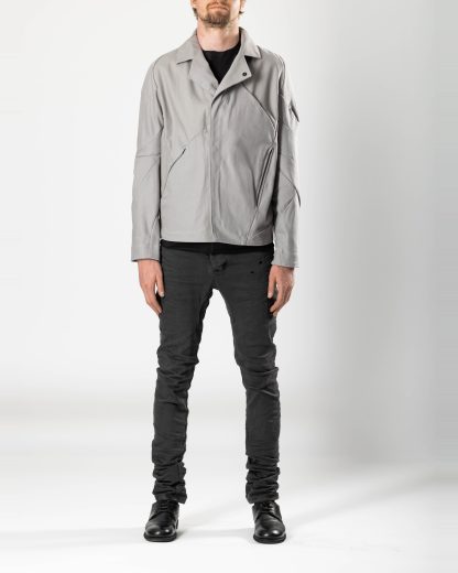 LEON EMANUEL BLANCK DIS M WS 01 Men Distortion Workers Jacket Herren Jacke cotton canvas light grey black hide m 5