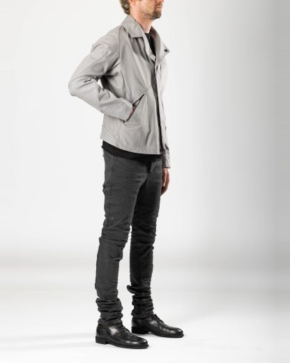LEON EMANUEL BLANCK DIS M WS 01 Men Distortion Workers Jacket Herren Jacke cotton canvas light grey black hide m 7