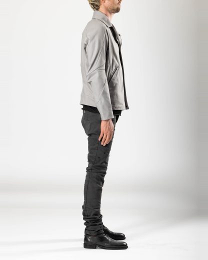 LEON EMANUEL BLANCK DIS M WS 01 Men Distortion Workers Jacket Herren Jacke cotton canvas light grey black hide m 8