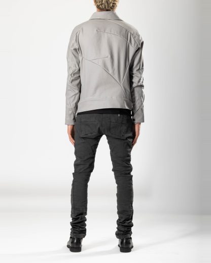 LEON EMANUEL BLANCK DIS M WS 01 Men Distortion Workers Jacket Herren Jacke cotton canvas light grey black hide m 9