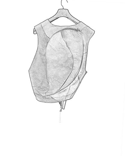 LEON EMANUEL BLANCK DIS M:W EGGBAG 01 Distortion Egg Backpack Rucksack horse leather black hide m 2