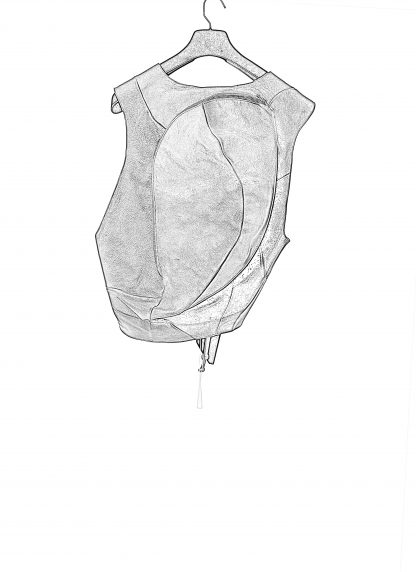 LEON EMANUEL BLANCK DIS M:W EGGBAG 01 Distortion Egg Backpack Rucksack horse leather black hide m 2