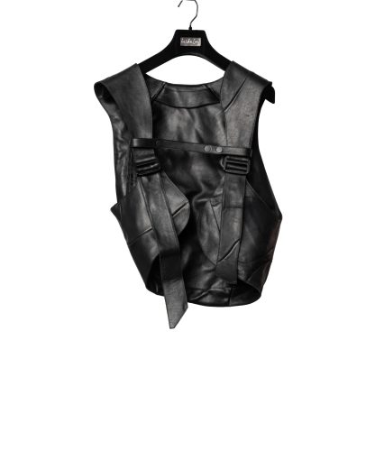 LEON EMANUEL BLANCK DIS M:W EGGBAG 01 Distortion Egg Backpack Rucksack horse leather black hide m 3