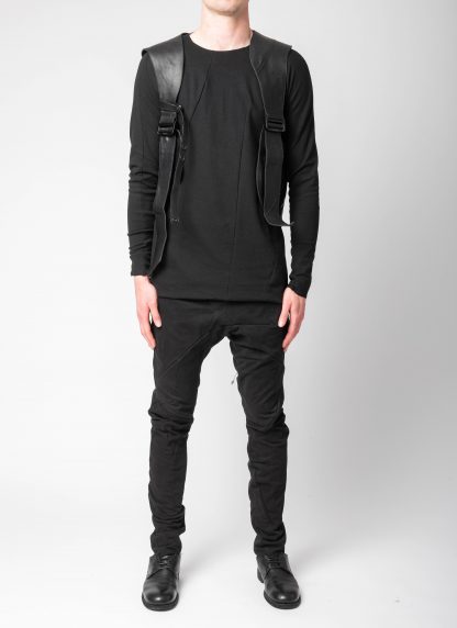 LEON EMANUEL BLANCK DIS M:W EGGBAG 01 Distortion Egg Backpack Rucksack horse leather black hide m 4