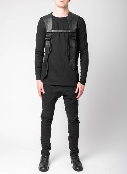 LEON EMANUEL BLANCK DIS M:W EGGBAG 01 Distortion Egg Backpack Rucksack horse leather black hide m 5