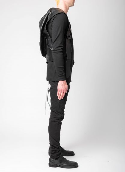 LEON EMANUEL BLANCK DIS M:W EGGBAG 01 Distortion Egg Backpack Rucksack horse leather black hide m 6