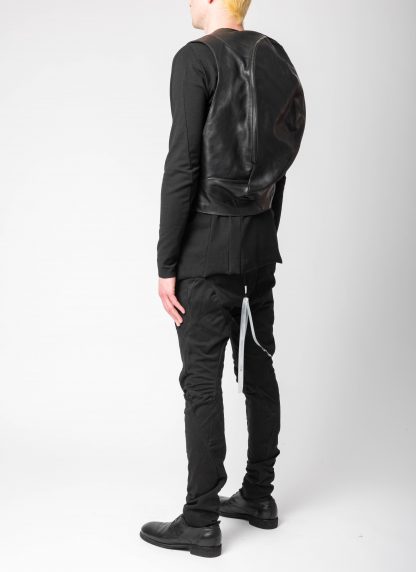LEON EMANUEL BLANCK DIS M:W EGGBAG 01 Distortion Egg Backpack Rucksack horse leather black hide m 8