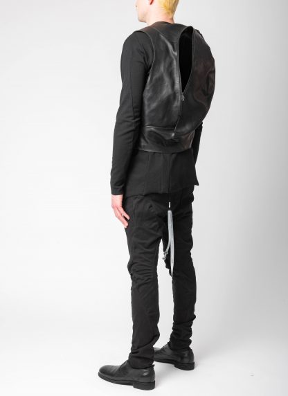 LEON EMANUEL BLANCK DIS M:W EGGBAG 01 Distortion Egg Backpack Rucksack horse leather black hide m 9