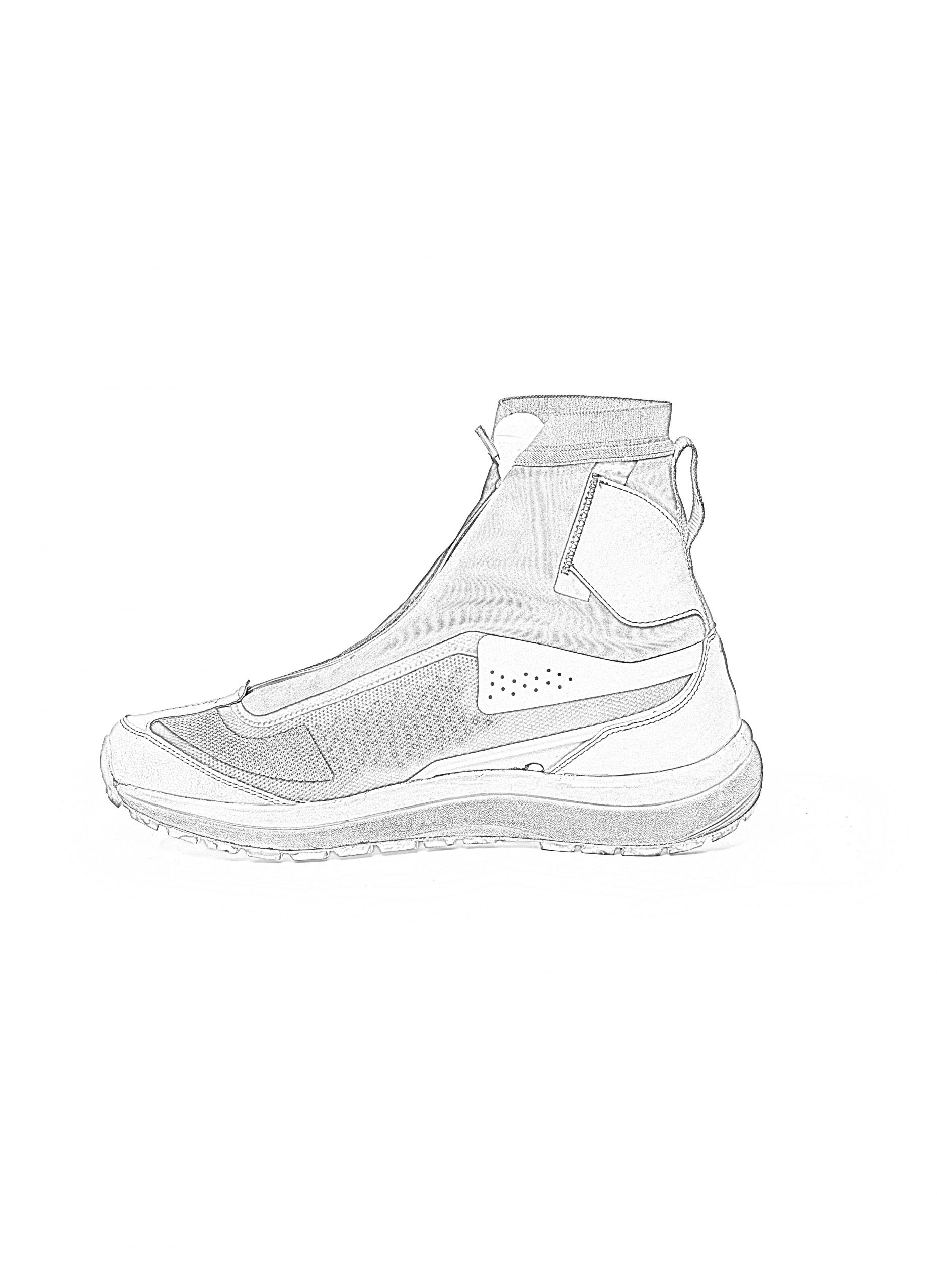 BORIS BIDJAN SABERI BBS SALOMON 11xS BAMBA2 HIGH Sneaker Object Dyed men herren light grey 007 hide m 2