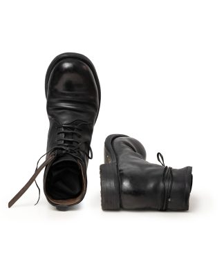 LAYER 0 2.5 H14 HGW Men Lace Up Boot Herren Shoe Stiefel Limited Hand Made Goodyear horse shell cordovan full grain leather black hide m 1