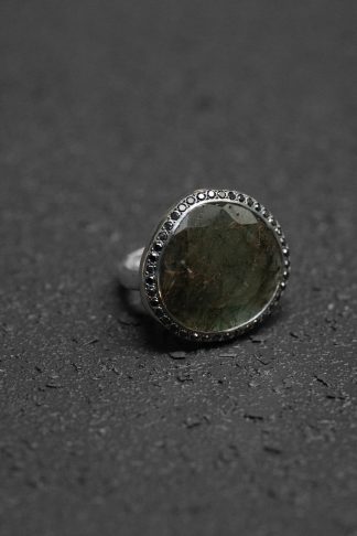ROSA MARIA FIDJI V S ST DIA BLK 1R GRN RQTZ Ring Jewellery Jewelry Schmuck 925 Sterling Silver Black Diamonds Green Rutilated Quartz hide m 1
