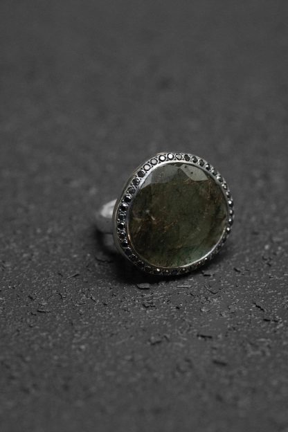 ROSA MARIA FIDJI V S ST DIA BLK 1R GRN RQTZ Ring Jewellery Jewelry Schmuck 925 Sterling Silver Black Diamonds Green Rutilated Quartz hide m 1