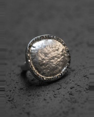 ROSA MARIA ROBERTA VP S ST C1 1:2 S DIX CO Ring Jewellery Jewelry Schmuck 925 Sterling Silver Cognac Diamonds hide m 1