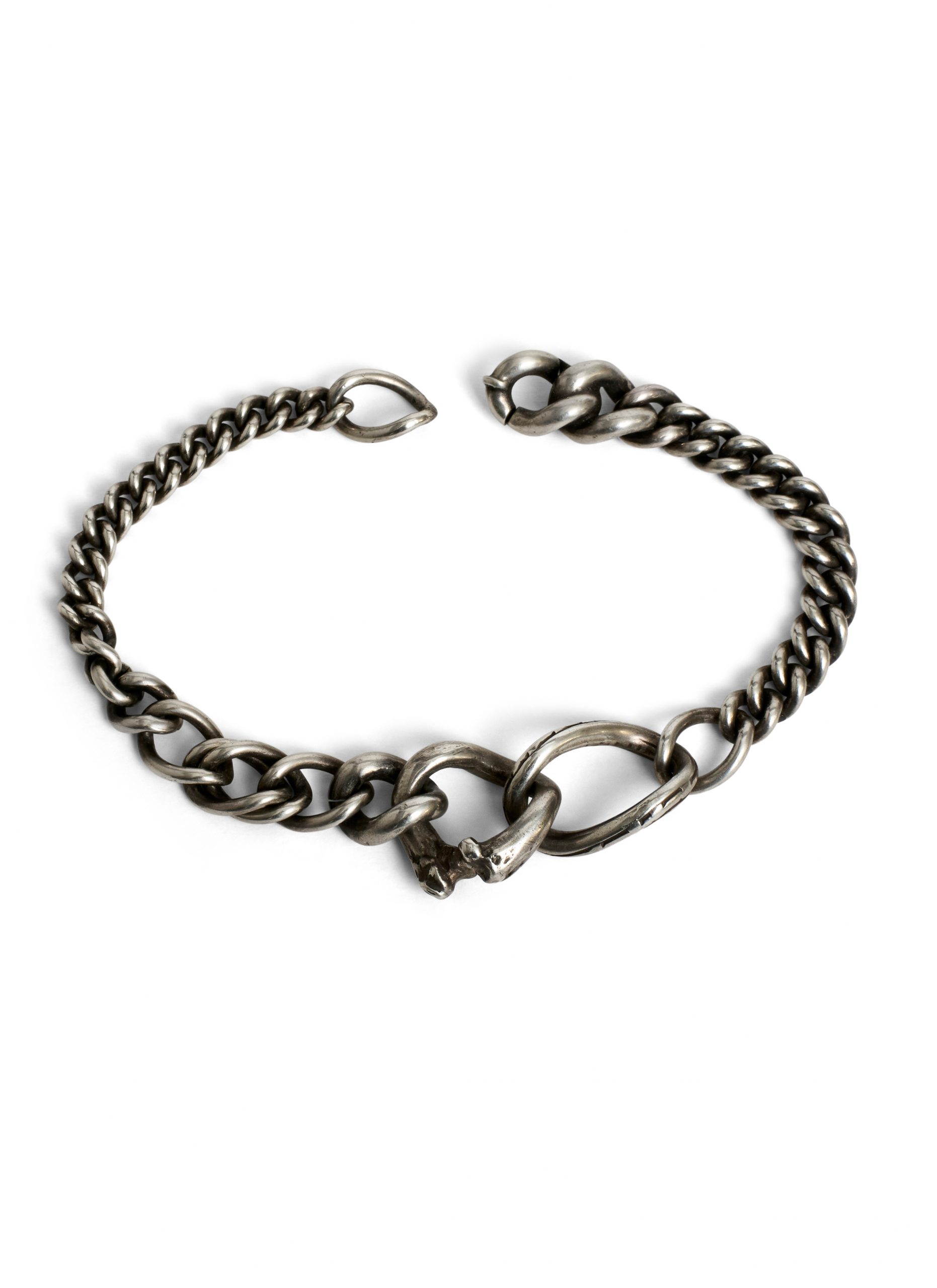 WERKSTATT MUNCHEN M2609 Bracelet Bones armband jewellery jewelry schmuck 925 Sterling Silver hide m 22