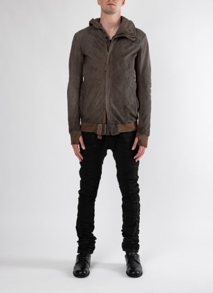 BORIS BIDJAN SABERI ZIPPER22.1 FMM20053 men kangaroo leather jacket herren leder jacke carbon grey hide m 4