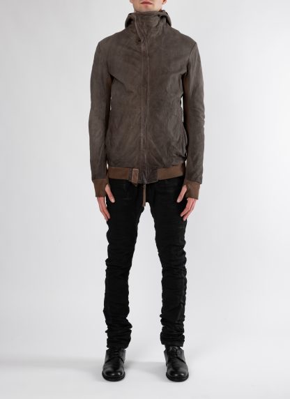 BORIS BIDJAN SABERI ZIPPER22.1 FMM20053 men kangaroo leather jacket herren leder jacke carbon grey hide m 5