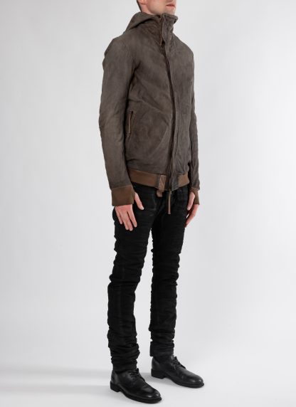 BORIS BIDJAN SABERI ZIPPER22.1 FMM20053 men kangaroo leather jacket herren leder jacke carbon grey hide m 6