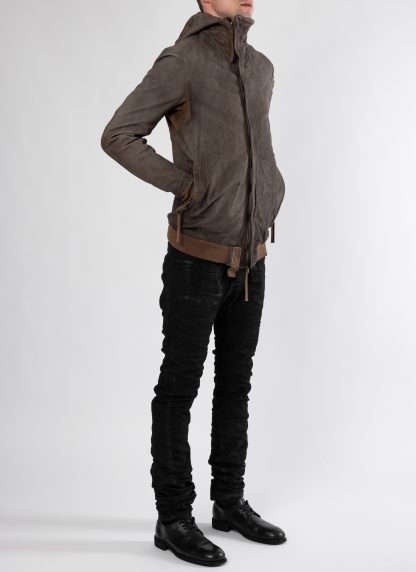 BORIS BIDJAN SABERI ZIPPER22.1 FMM20053 men kangaroo leather jacket herren leder jacke carbon grey hide m 7