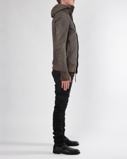 BORIS BIDJAN SABERI ZIPPER22.1 FMM20053 men kangaroo leather jacket herren leder jacke carbon grey hide m 8