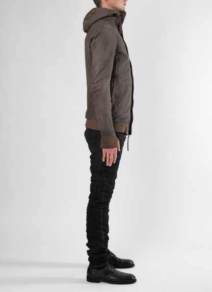 BORIS BIDJAN SABERI ZIPPER22.1 FMM20053 men kangaroo leather jacket herren leder jacke carbon grey hide m 8