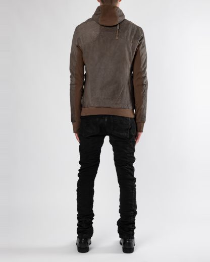 BORIS BIDJAN SABERI ZIPPER22.1 FMM20053 men kangaroo leather jacket herren leder jacke carbon grey hide m 9