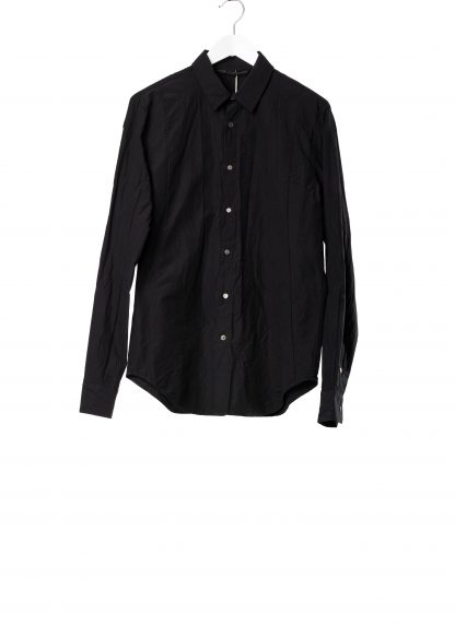 FORME D’EXPRESSION US038 FC7B Men Slim Sutured Shirt Herren Hemd cotton black hide m 1