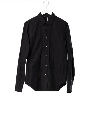 FORME D’EXPRESSION US038 FC7B Men Slim Sutured Shirt Herren Hemd cotton black hide m 10