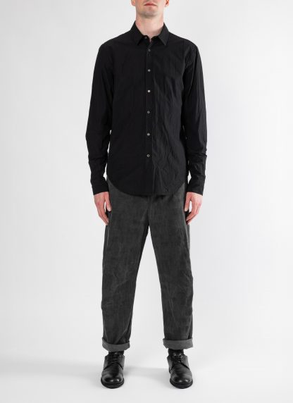 FORME D’EXPRESSION US038 FC7B Men Slim Sutured Shirt Herren Hemd cotton black hide m 3