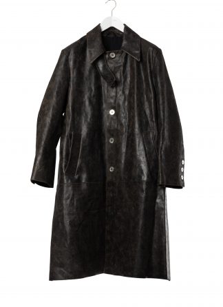 KANG MW:C 011 LEA AVRESI Men Oversize Leather Coat Herren Jacke Mantel Jacket horse off black hide m 1