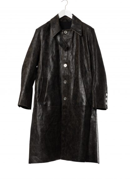 KANG MW:C 011 LEA AVRESI Men Oversize Leather Coat Herren Jacke Mantel Jacket horse off black hide m 1