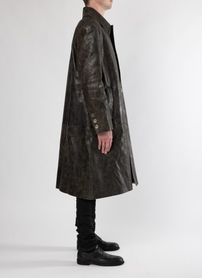 KANG MW:C 011 LEA AVRESI Men Oversize Leather Coat Herren Jacke Mantel Jacket horse off black hide m 6