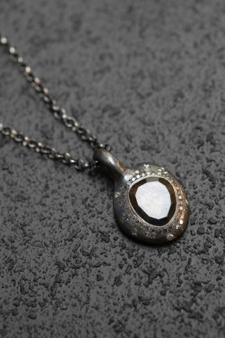 ROSA MARIA PE 13CH BIG ST DIA IG SP SQTZ Necklace Jewellery Jewelry Schmuck 925 Sterling Silver Icy Grey Diamonds Smoky Quartz hide m 1