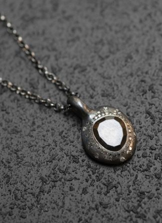 ROSA MARIA PE 13CH BIG ST DIA IG SP SQTZ Necklace Jewellery Jewelry Schmuck 925 Sterling Silver Icy Grey Diamonds Smoky Quartz hide m 1