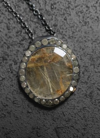 ROSA MARIA PE OLYMPE A V S ST DIA IY 1G GLD RQTZ Necklace Jewellery Jewelry Schmuck 925 Sterling Silver Icy Yellow Diamonds Golden Rutilated Quartz hide m 1