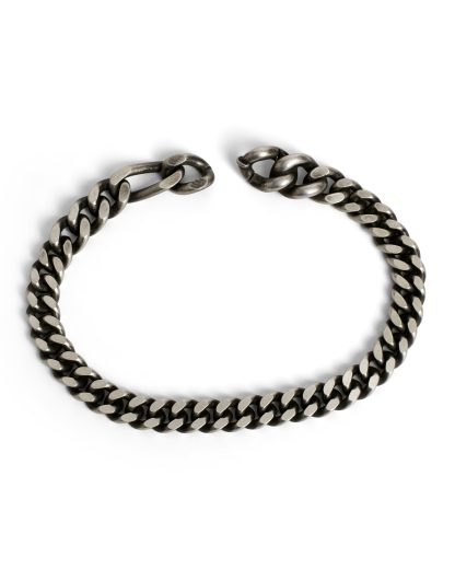 WERKSTATT MUNCHEN M2655 Bracelet Long Link Flat armband jewellery jewelry schmuck 925 Sterling Silver hide m 22
