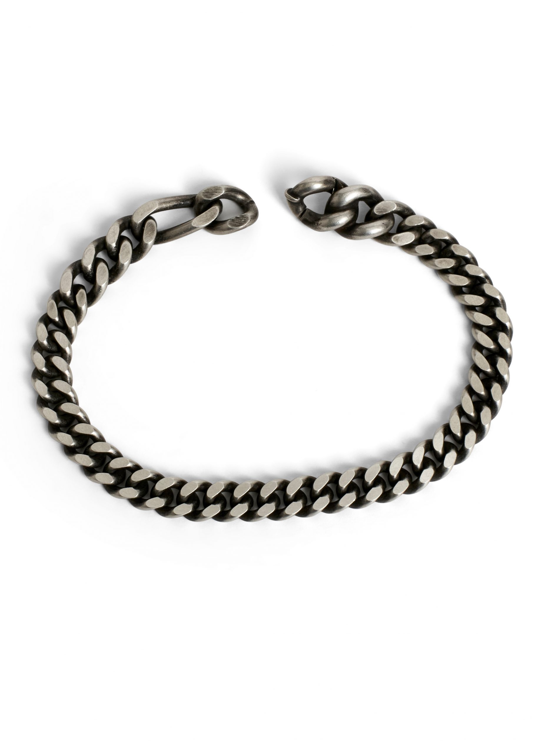WERKSTATT MUNCHEN M2655 Bracelet Long Link Flat armband jewellery jewelry schmuck 925 Sterling Silver hide m 22