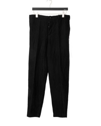 FORME D’EXPRESSION HP036 LGOB Men Slim Pullon Pants Herren Hose Trousers wool ramie black hide m 1