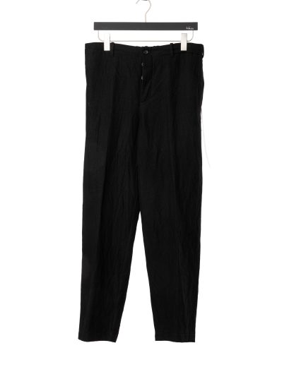 FORME D’EXPRESSION HP036 LGOB Men Slim Pullon Pants Herren Hose Trousers wool ramie black hide m 1