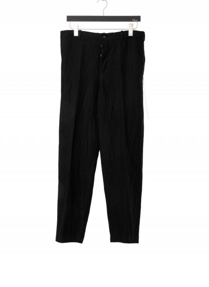 FORME D’EXPRESSION HP036 LGOB Men Slim Pullon Pants Herren Hose Trousers wool ramie black hide m 1