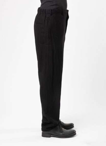 FORME D’EXPRESSION HP036 LGOB Men Slim Pullon Pants Herren Hose Trousers wool ramie black hide m 4