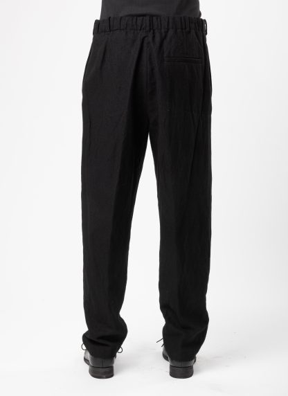 FORME D’EXPRESSION HP036 LGOB Men Slim Pullon Pants Herren Hose Trousers wool ramie black hide m 5
