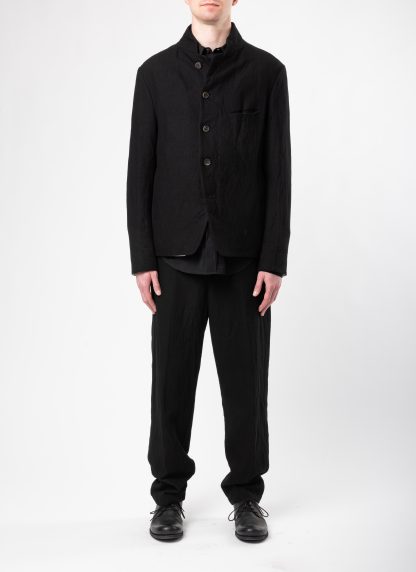 FORME D’EXPRESSION UG071 LGOB Men Cropped 5 B Jacket Blazer Herren Jacke wool ramie black hide m 4