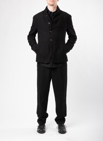 FORME D’EXPRESSION UG071 LGOB Men Cropped 5 B Jacket Blazer Herren Jacke wool ramie black hide m 7