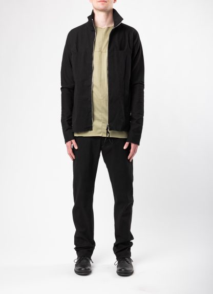 MA+ Maurizio Amadei H252DZ:P CCE Men Zipped Tall Collar Shirt Herren Zip Hemd Jacke cotton cupro ea black hide m 3
