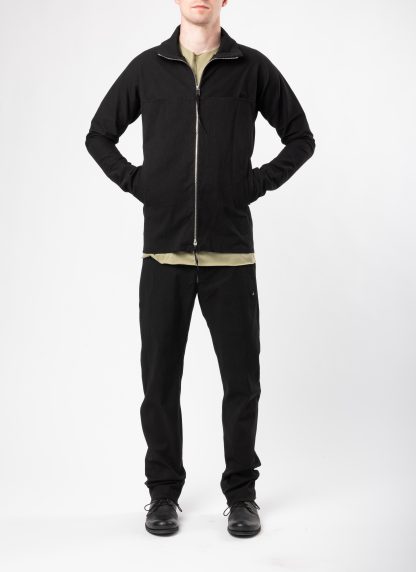 MA+ Maurizio Amadei H252DZ:P CCE Men Zipped Tall Collar Shirt Herren Zip Hemd Jacke cotton cupro ea black hide m 4