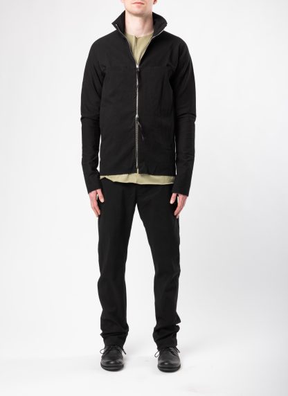 MA+ Maurizio Amadei H252DZ:P CCE Men Zipped Tall Collar Shirt Herren Zip Hemd Jacke cotton cupro ea black hide m 5
